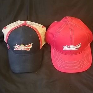 2 Budweiser hats